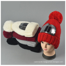 Womens Winter Warm Knitted Outdoor Squins Attached Hat Beanie (HW155)